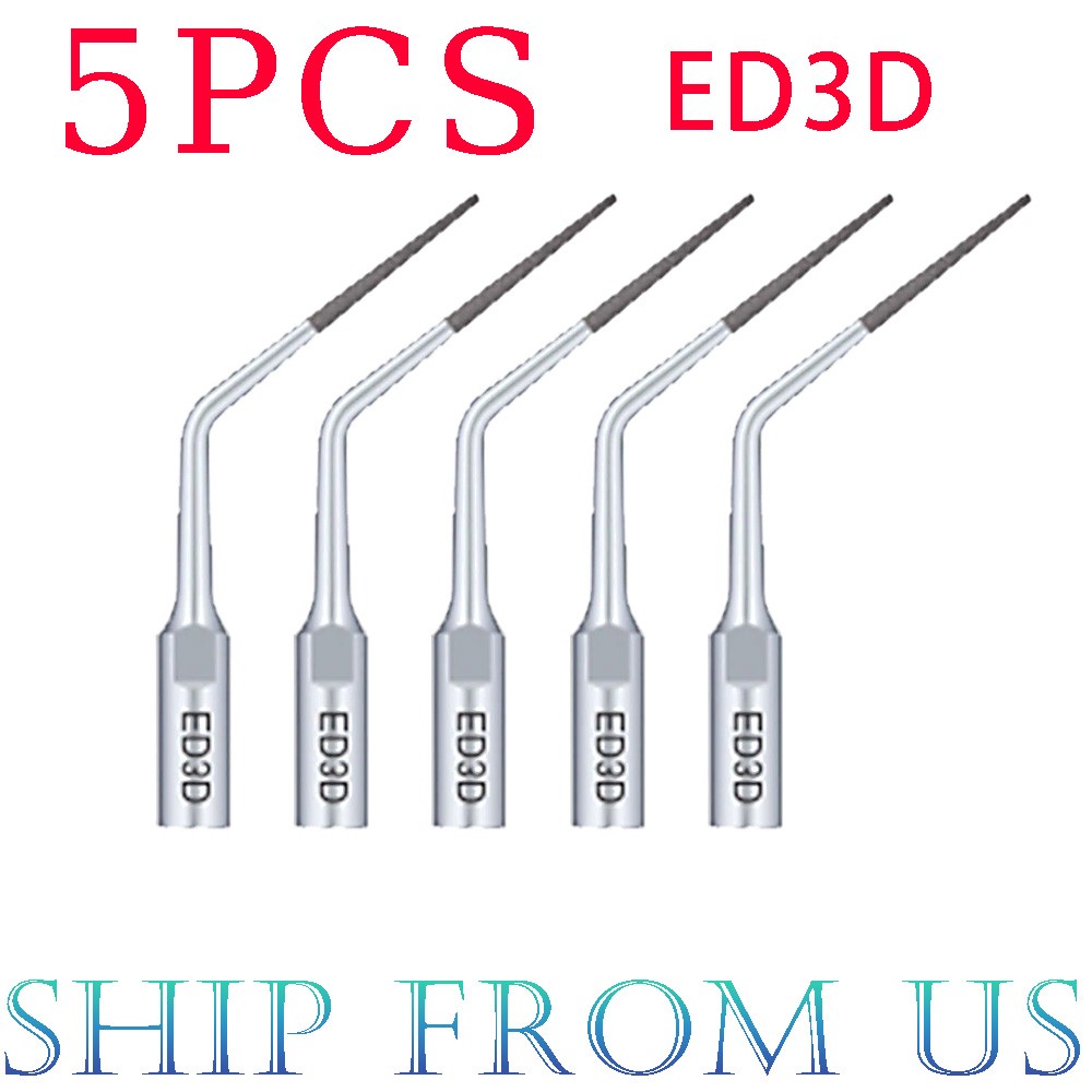 5PCS Diamond Dental Endo Endodontic Tip ED3D For DTE SATELEC Ultrasonic Scaler