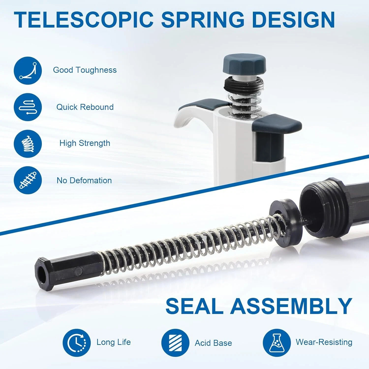 0.1-1ml 1-5ml 2-10ml Micropipette Adjustable Lab Pipette Single Channel Pipettor