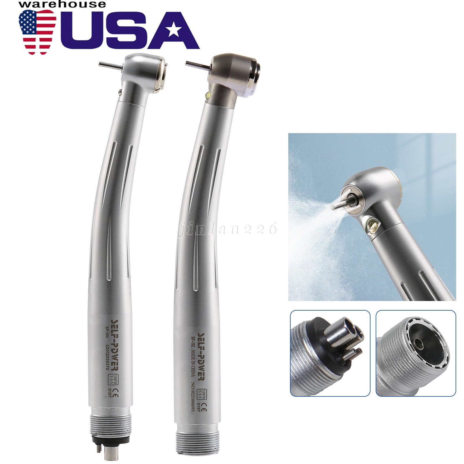 E-generator Dental LED Fiber Optic High Speed Handpiece SP-164/162 KaV Style