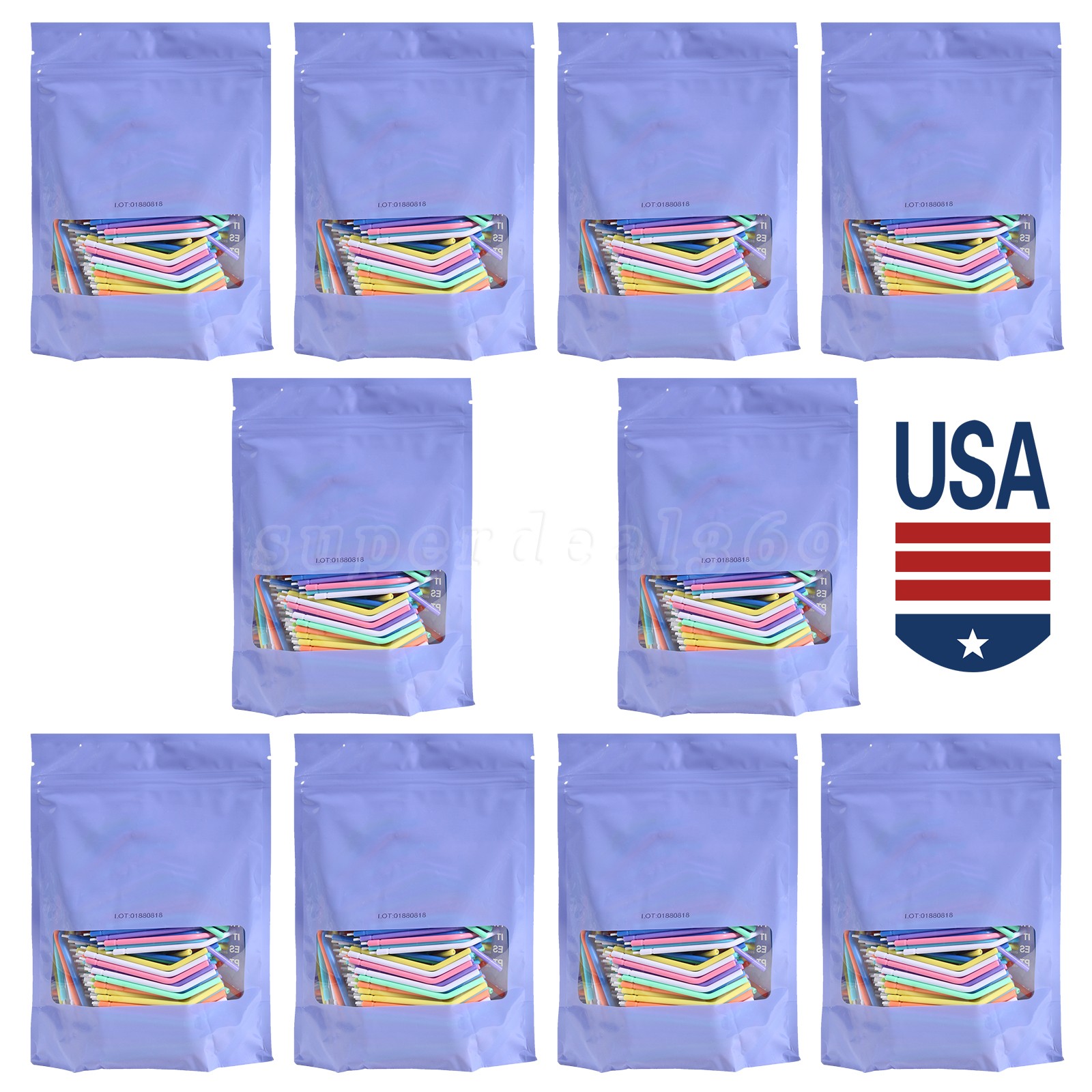 Dental Disposable Air Water Syringe Tips-White Inner Rainbow Outer Tube 250/bg