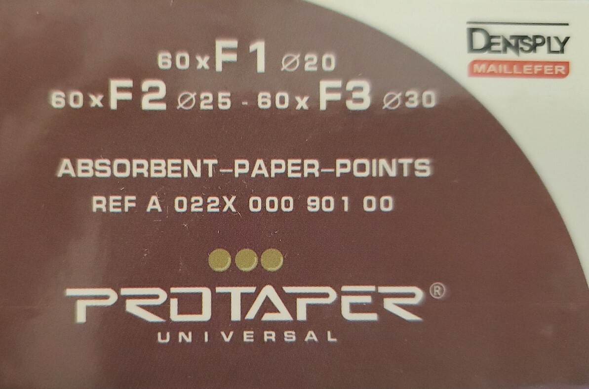 Protaper Universal F1-F3 Assorted Absorbent Paper Points Dentsply Dental
