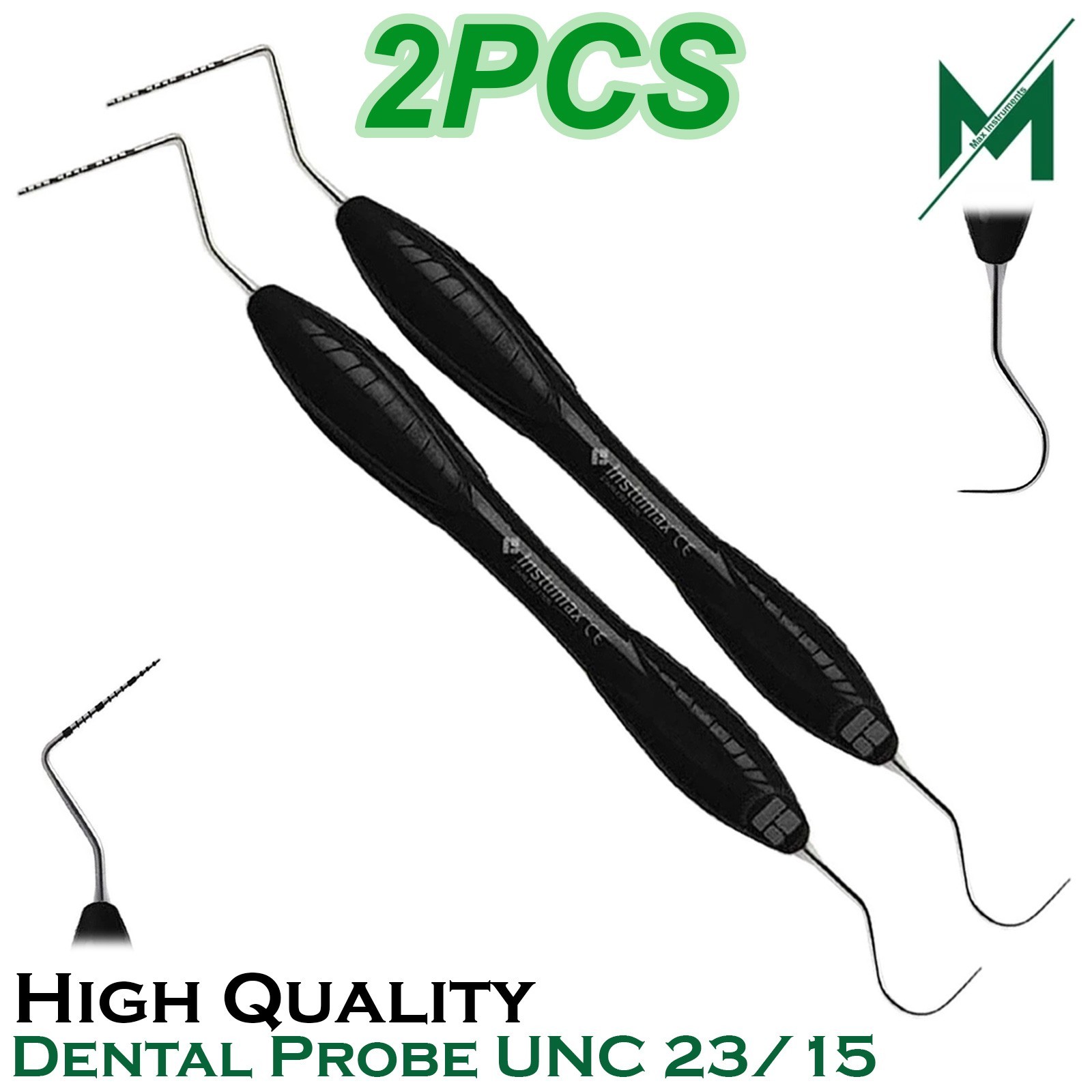 Dental Perio Probe UNC 23/15 Explorer Silicone Handle Double Ended Instruments
