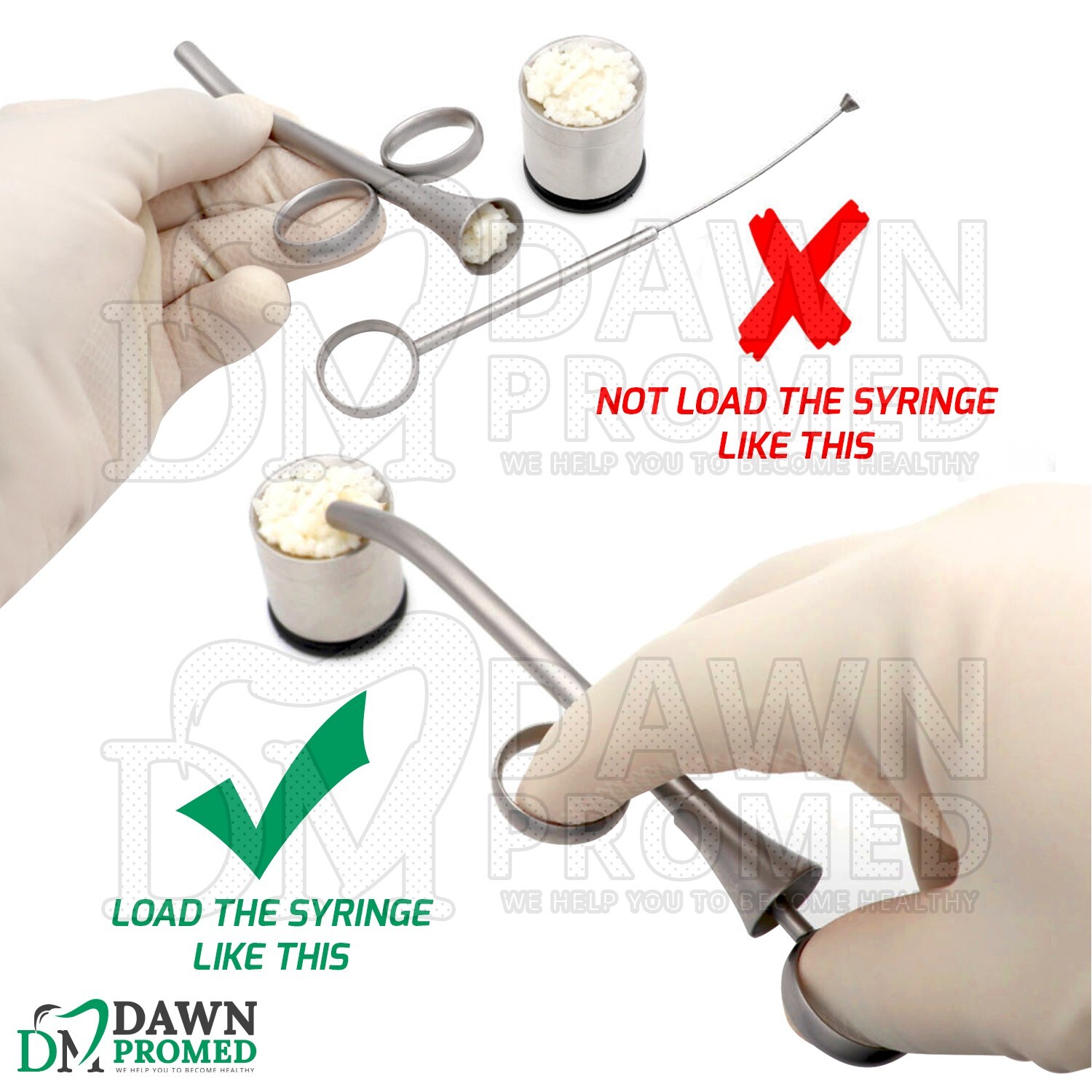 Dental Bone Graft Implant Syringe 4.5mm Cylindrical Shaft Sinus Lift German Gr