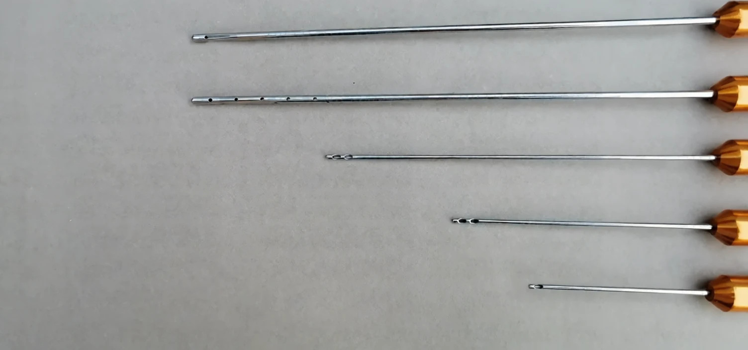 Tulip Type Super Luer lock Liposuction Cannulas Set Facial Fat Grafting Suction