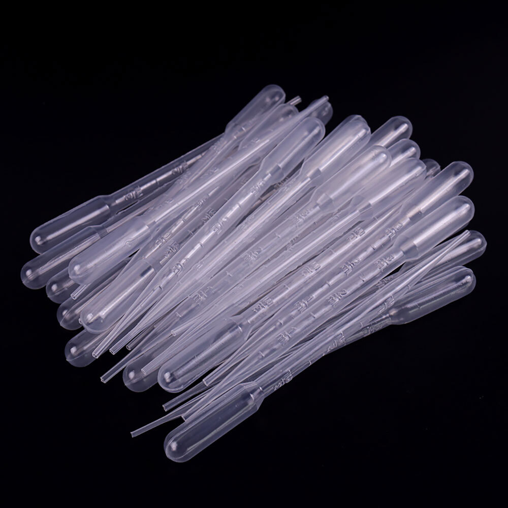 200pcs 3ml Disposable Plastic Eye Dropper Set Transfer Lab Graduated Pipettes