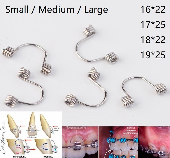 Dental Orthodontic Torquing Torque Rectangular Spring Anterior Teeth S/M/L