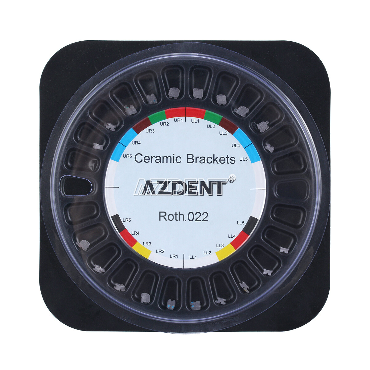 AZDENT Dental Orthodontic Ceramic Brackes Braces Roth /MBT .022 Hooks 345