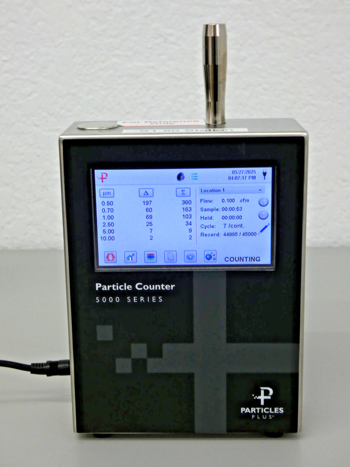 Particles Plus Particle Counter 5501P, 6 Channels 0.5 -10.0 µm, 0.100 CFM