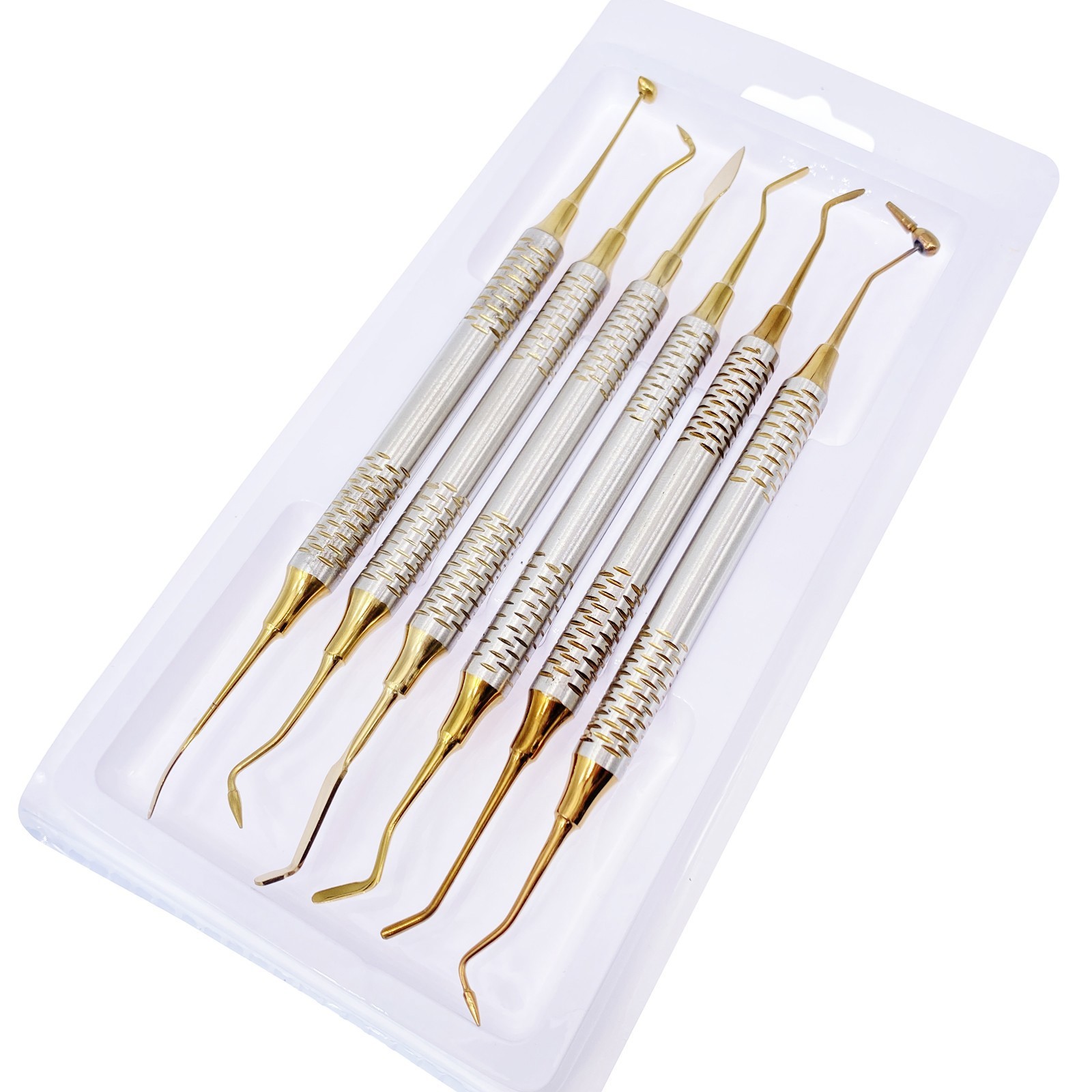 6pcs/set Dental Composite Resin Filling Spatula Repair Restorative Instruments