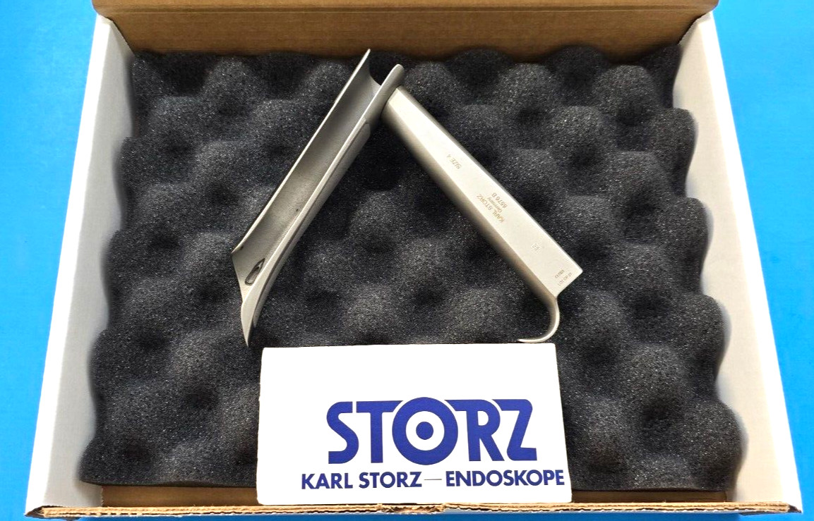 Karl Storz 8576 B Surgical Parsons Operating Laryngoscope Adult Size 4