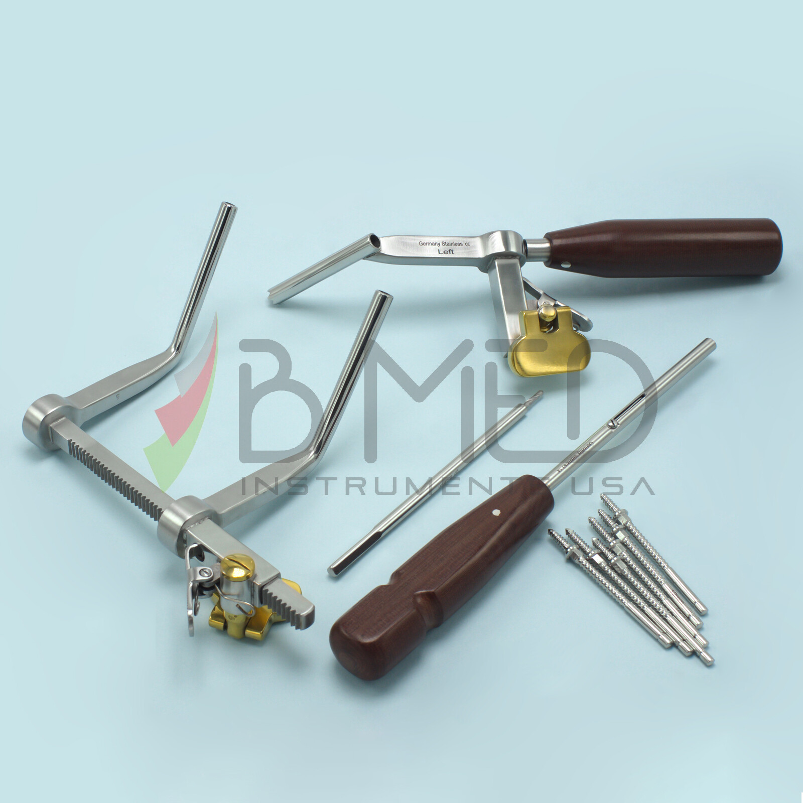 OR Grade Caspar Cervical Distractor Left Set With Screw Drivers Spine Instrument