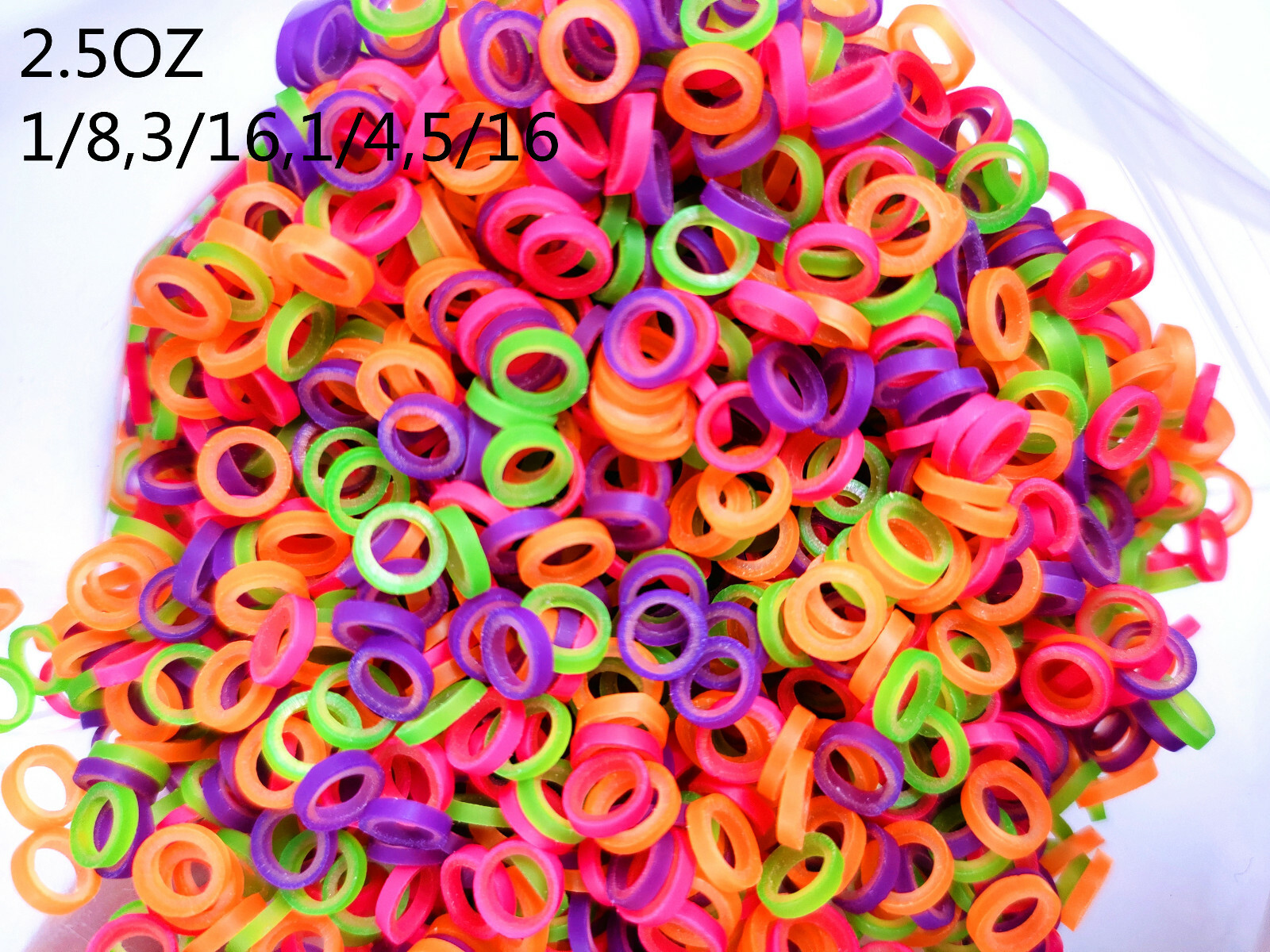 2.5OZ Dental Elastics Bands Rubber Colorful Ligatures Power Tie Brackets Gap