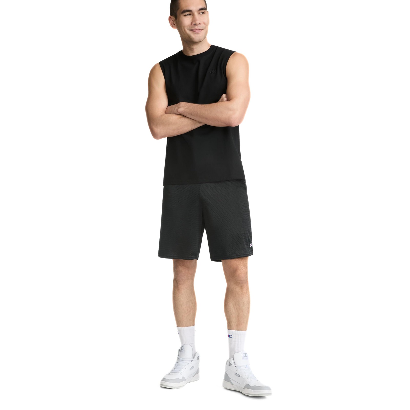Champion Mens Muscle Tank Classic Graphic Tee Sleeveless T-Shirt For Reg. Or