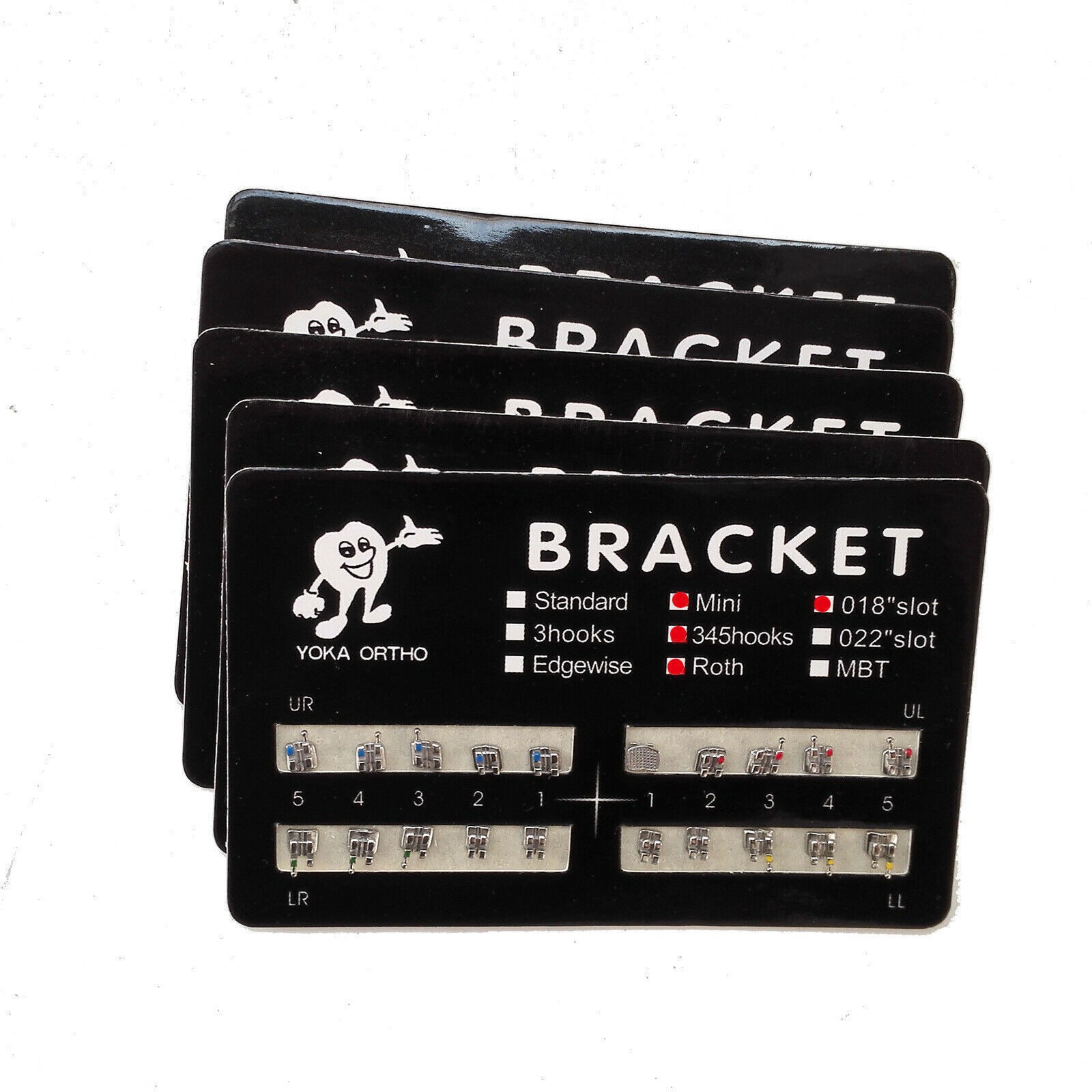 Yoka Metal Brackets Dental Orthodontic Braces Mini Roth 018 Slot Hooks 3 4 5
