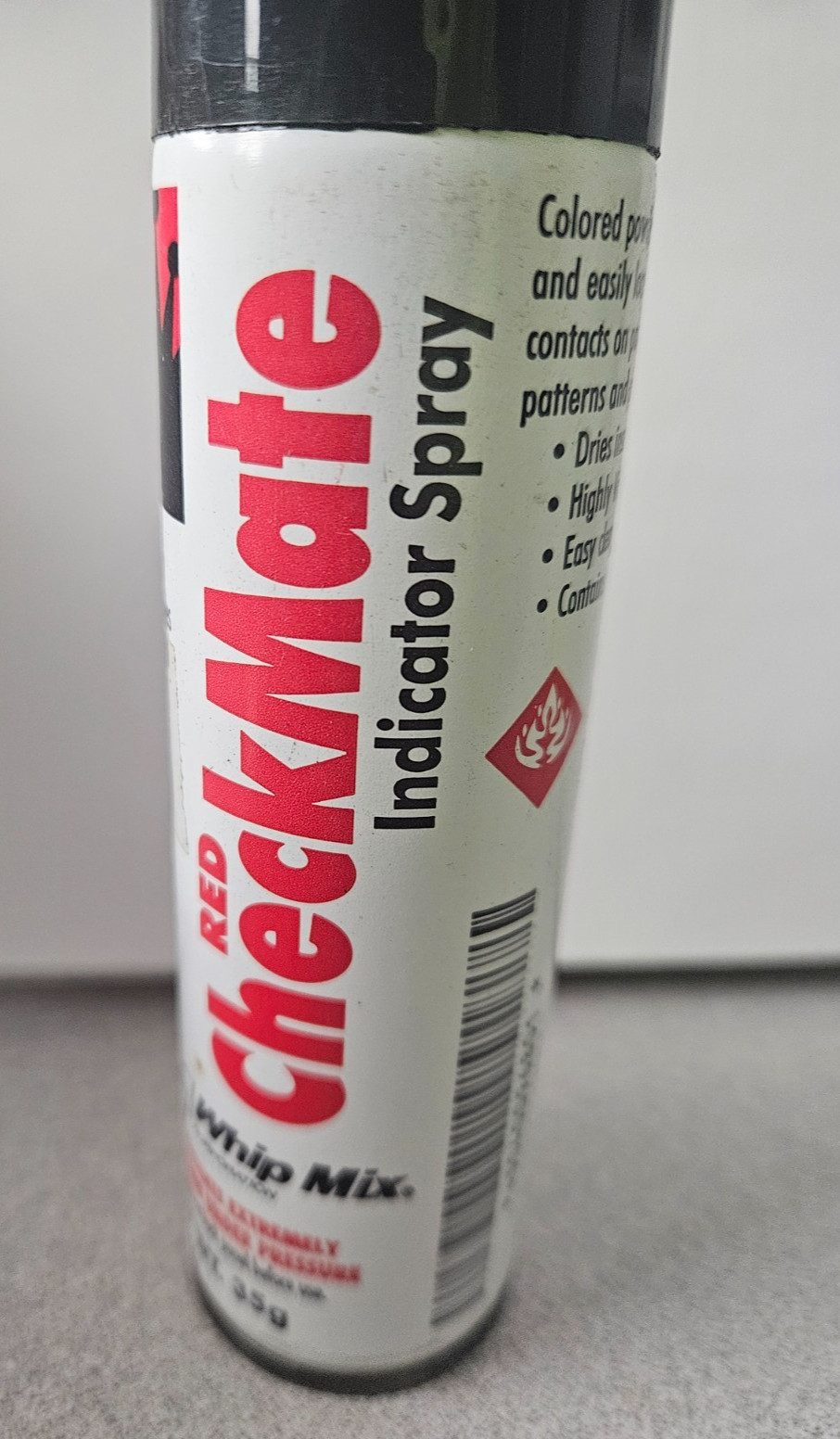 (1) RED CHECKMATE Aerosol Indicator Marking Spray 35g