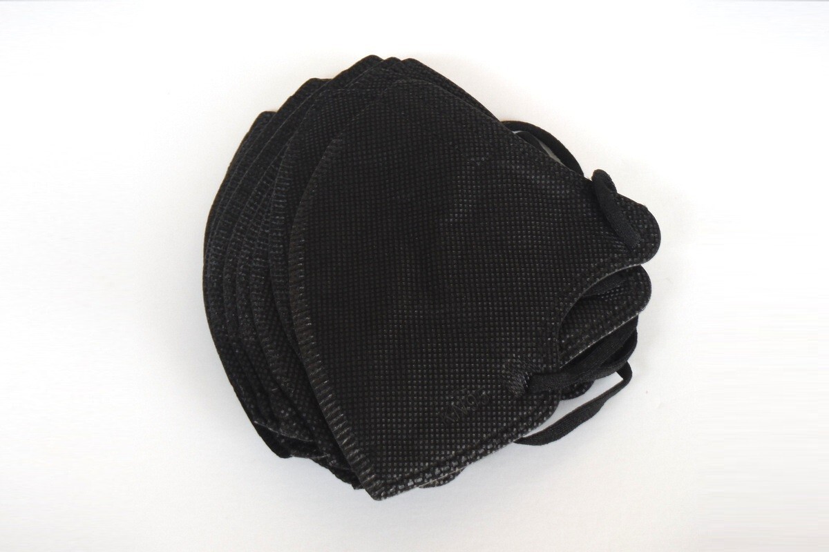 10-500 Black KN95 Face Mask Disposable Respirator 5 Layer CE FFP2 95% Protection