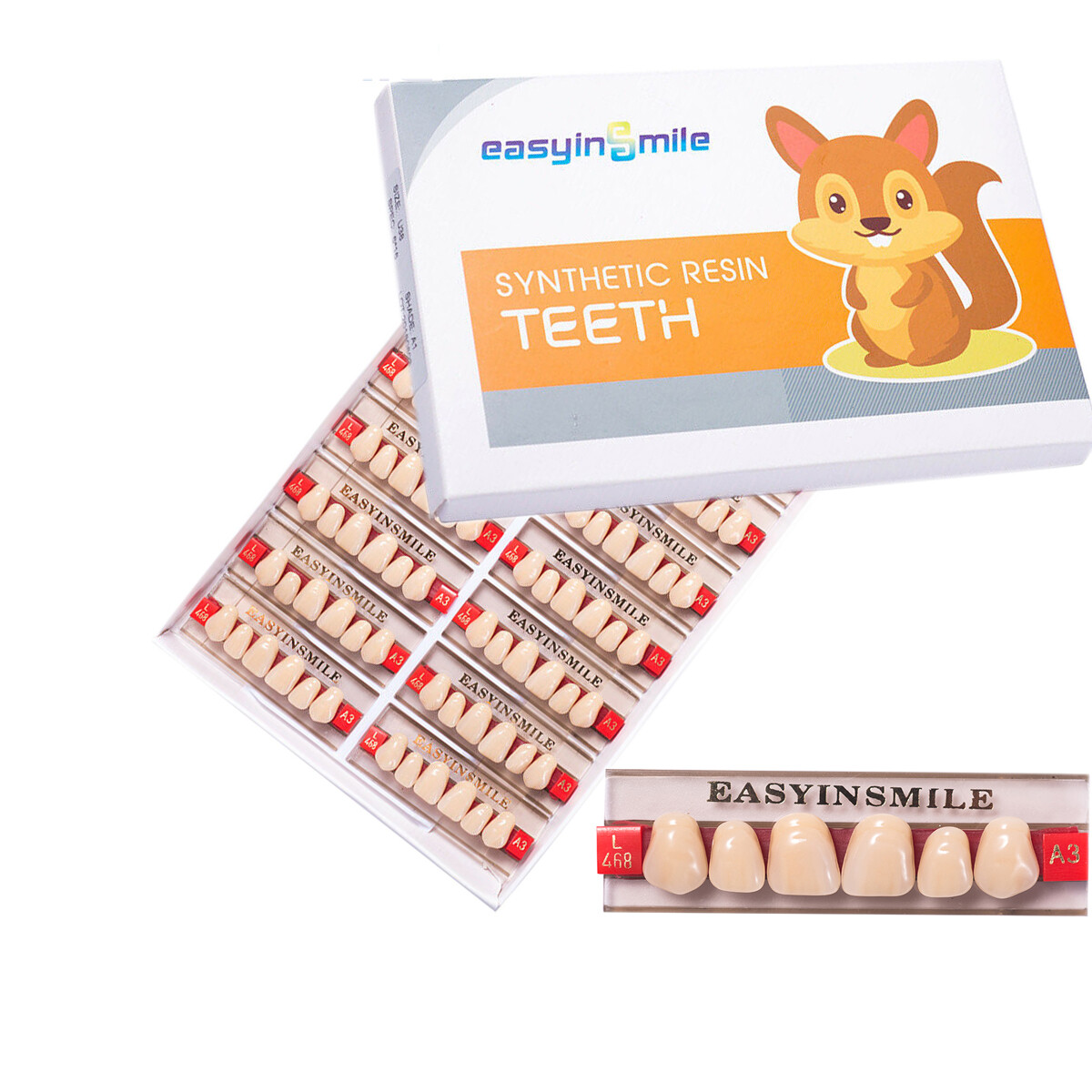 Dental False Teeth At Home Tooth Replacement Acrylic Resin Teeth Shade A1/A2/A3