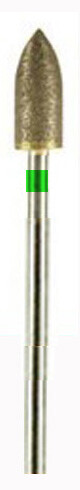 DIAMOND BUR, SINTERED, Coarse 120 grit Pointed bullet 12x6mm