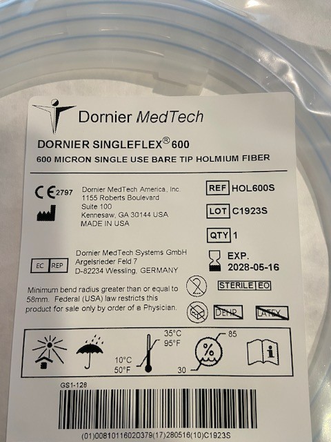 (37) Dornier SingleFlex Holmium Medical/Surgical Fibers 200 270 600 100 µm YAG
