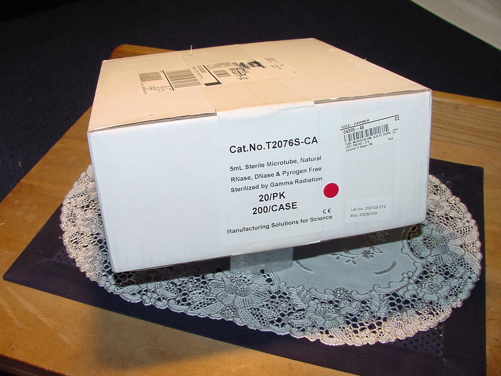 Manufacture Solutions for Science T2076S-CA, 5mL Sterile Microtubes, 20Pk, 200Cs