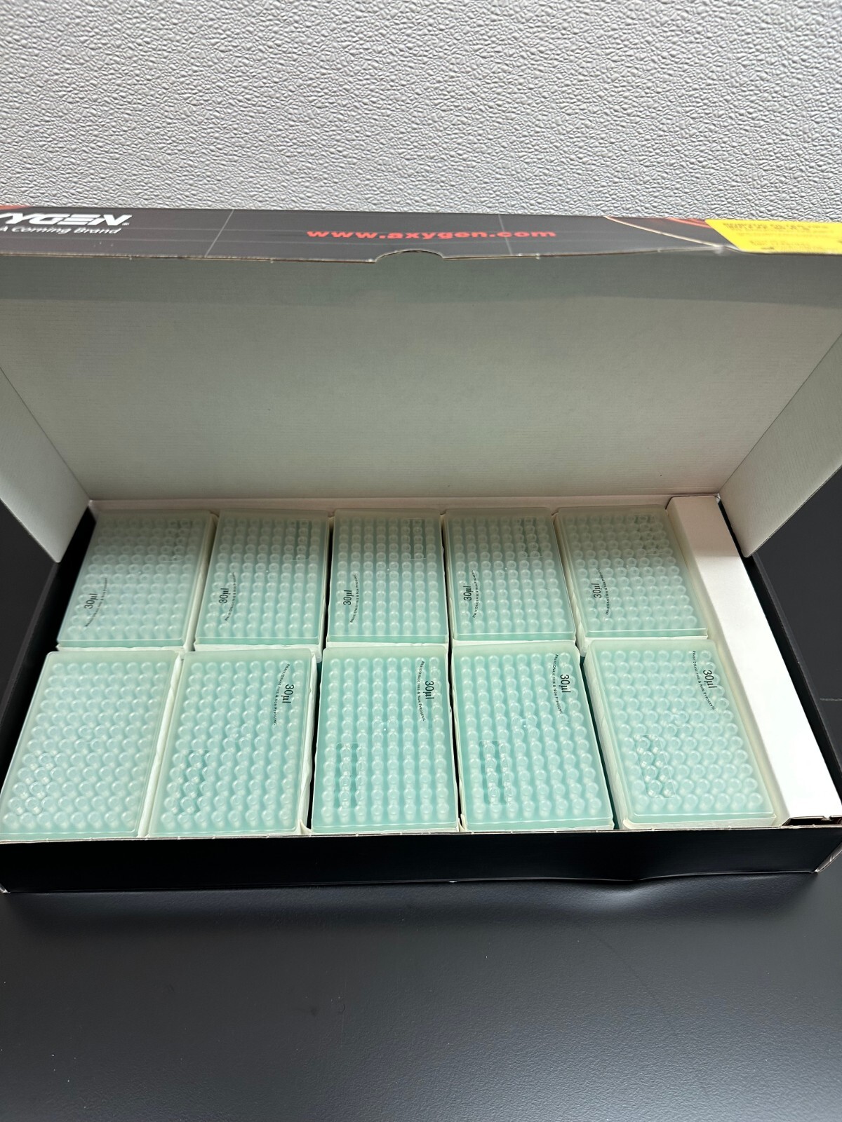 Corning Axygen REF C62991 PN FXF-50-R-S 96-well tips 30µL Clear Filtered Sterile