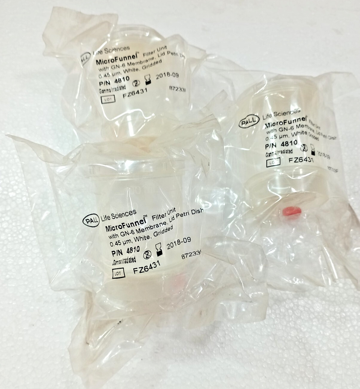Pall MicroFunnel 100mL Filter Funnel 0.45um GN-6 Membrane #4810,1 BOX, (50 PCS)