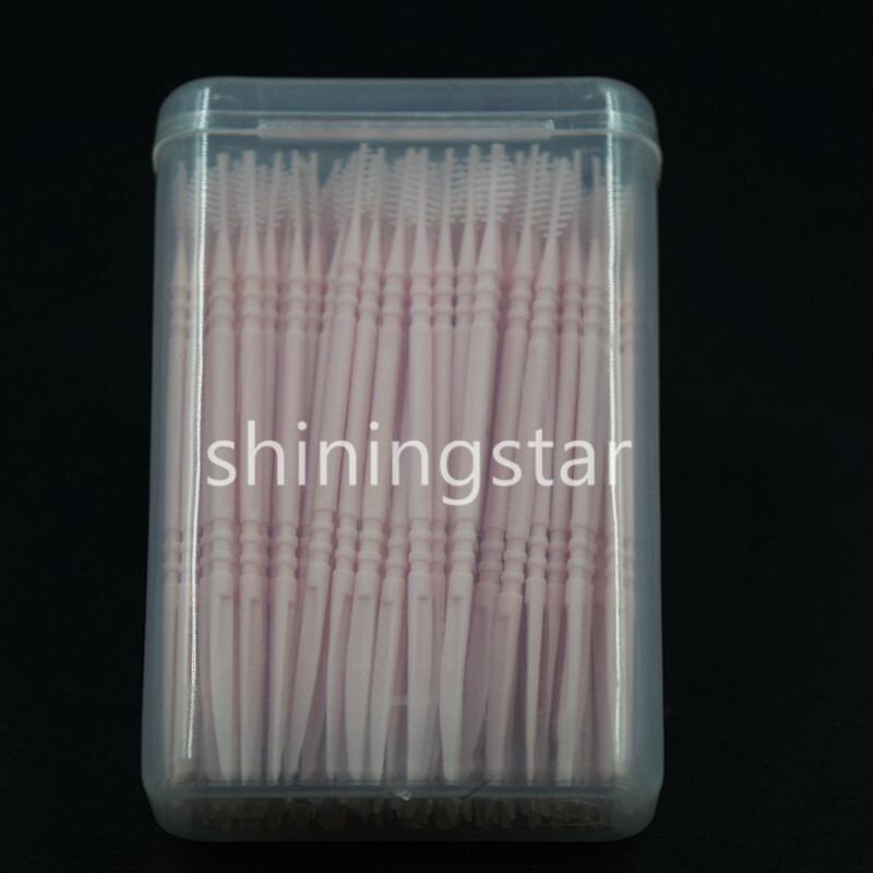 150 Pcs/Box Dental Oral Care 2-Way Plastic Teeth Picks Tooth Interdental Brush