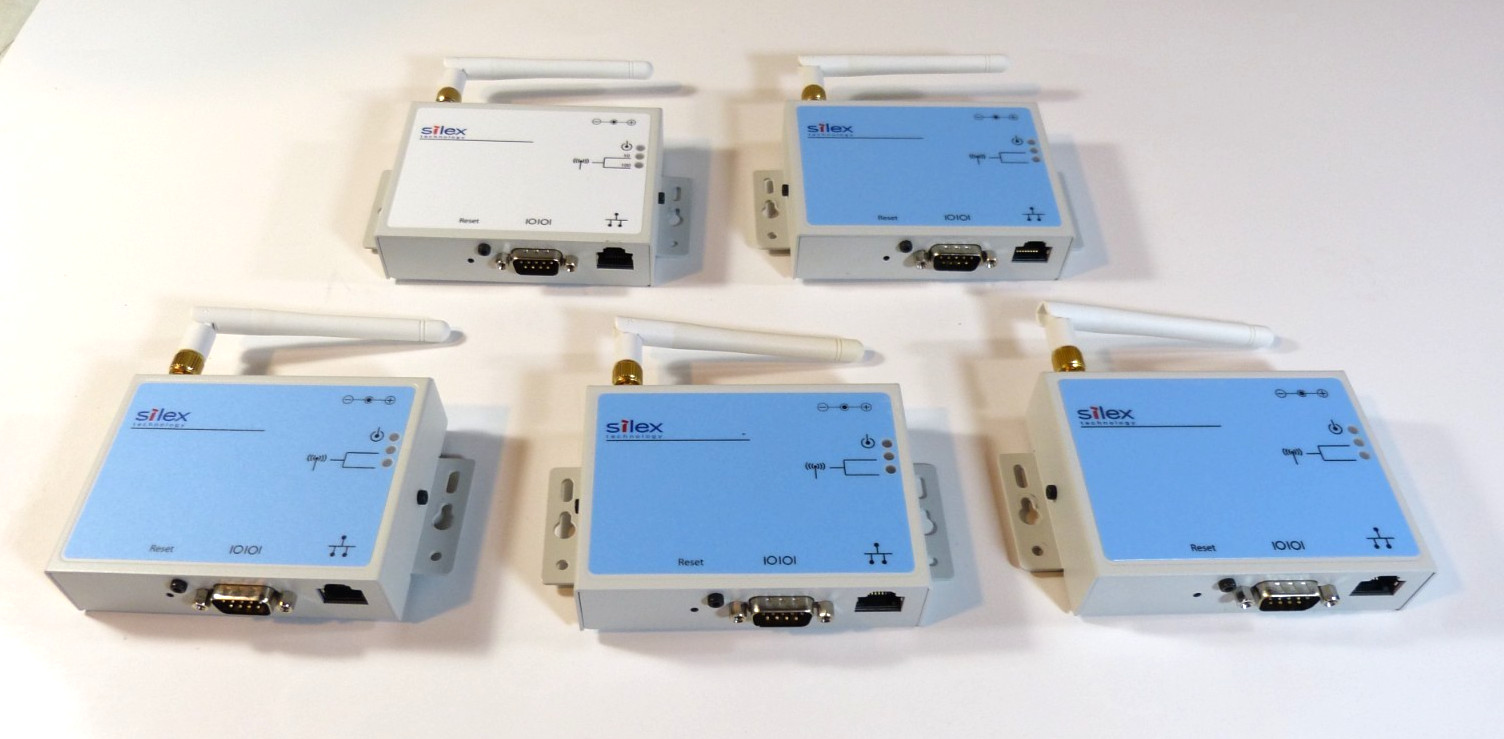 Lot of 5 – Silex SX-500 Serial Server 5VDC-400mA