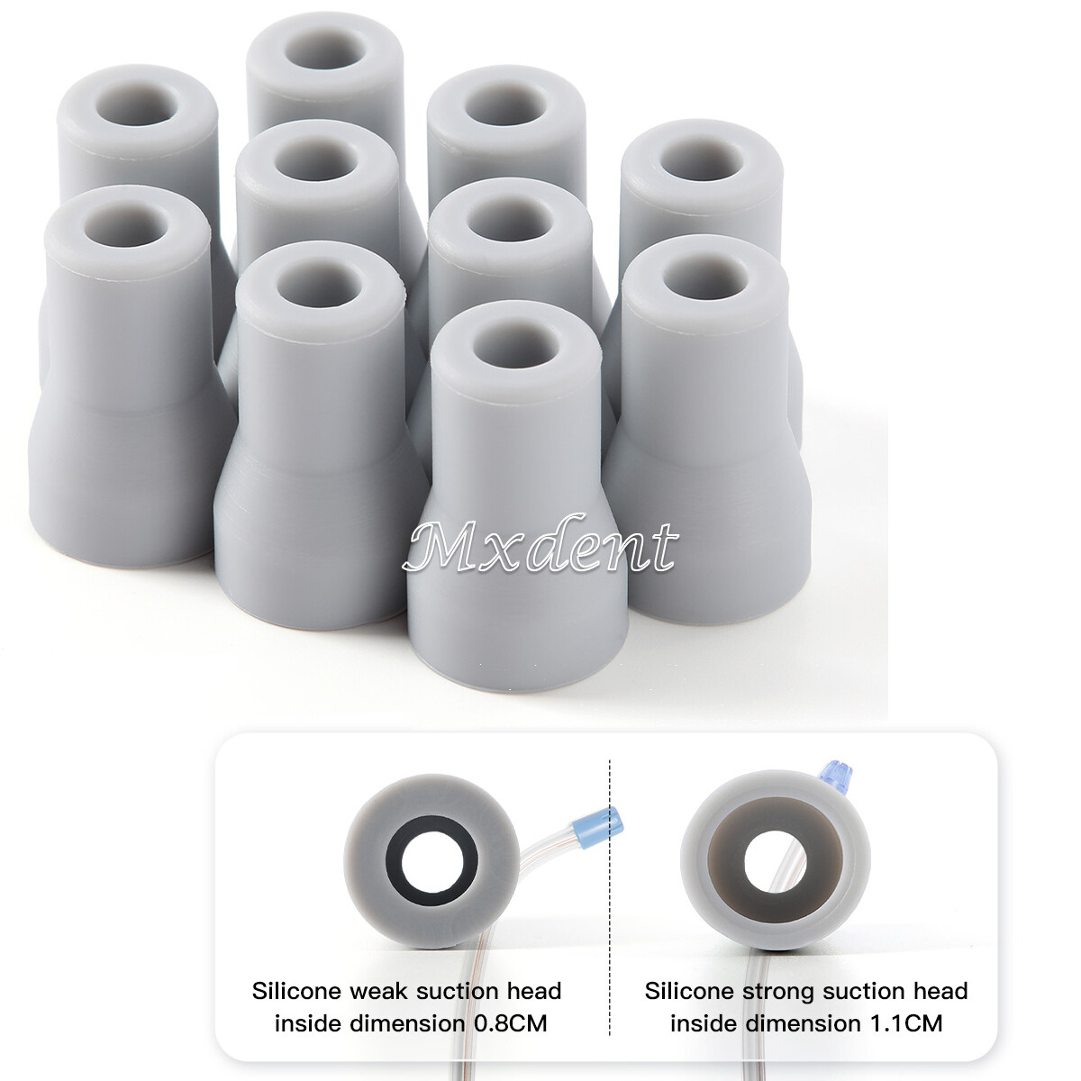 10/20Pcs Dental Saliva Ejector Adapter Tip Strong Weak Suction Rubber Snap Tip