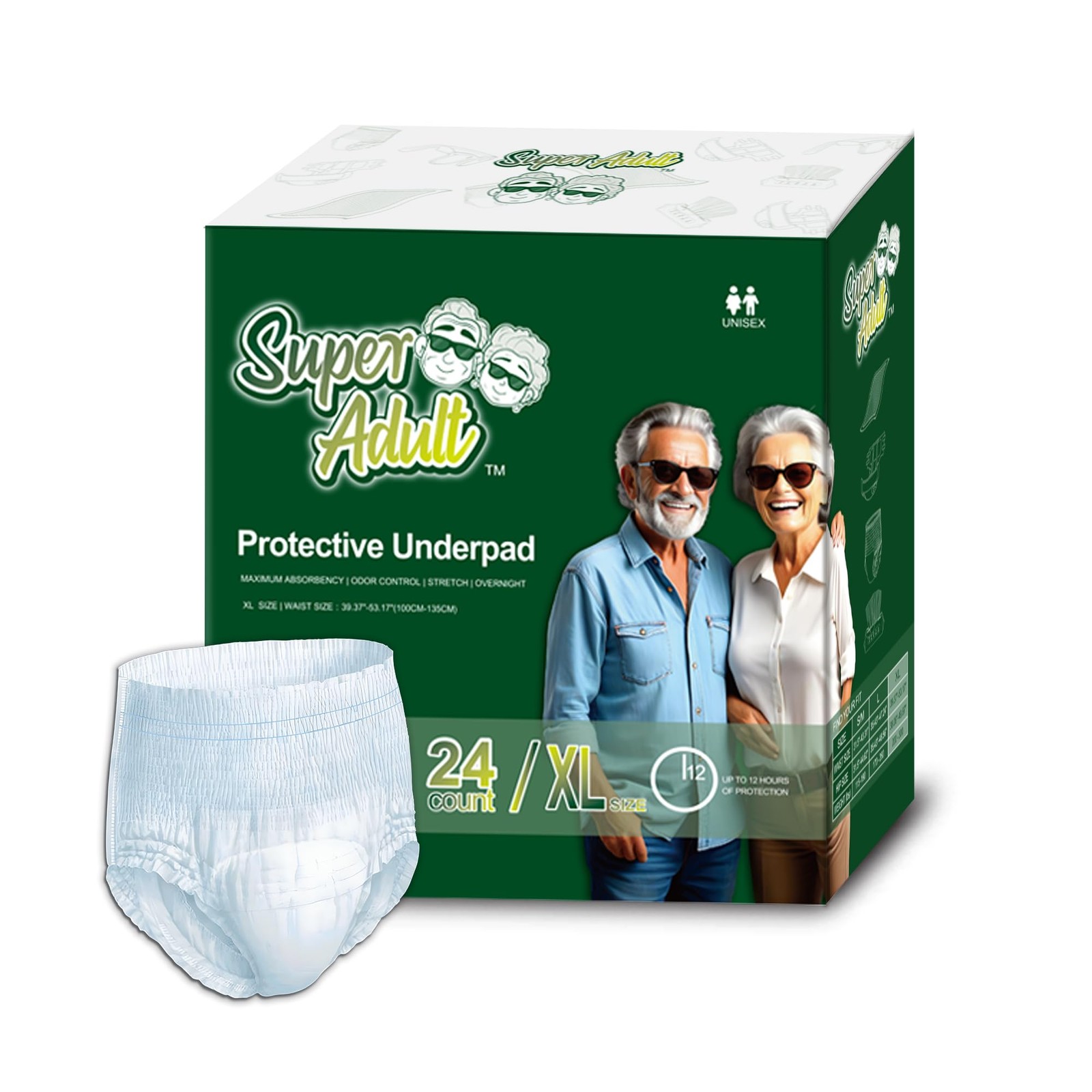 Super Adult Premium Unisex Protective Underwear Disposable Overnight