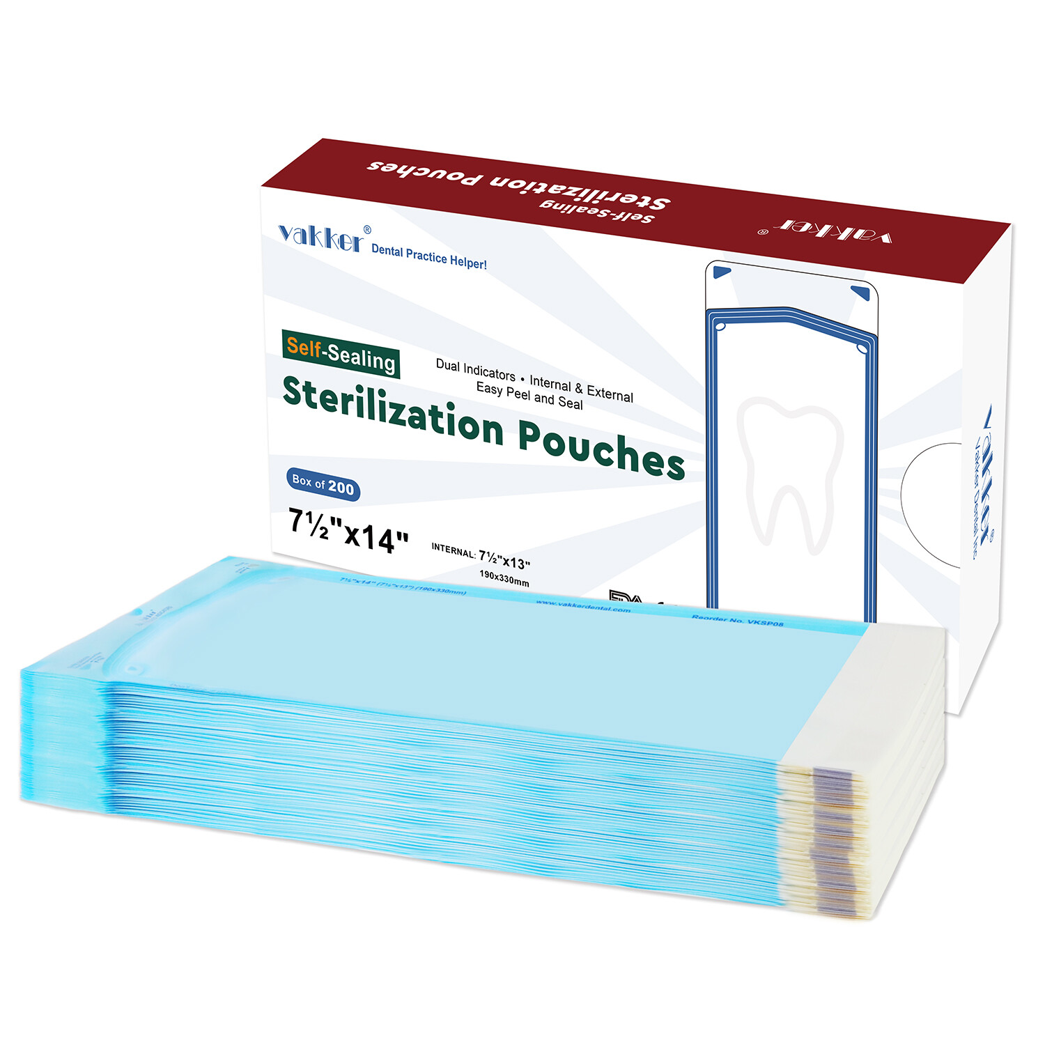 Self Sterilization Pouches Autoclave, Medical Sterilizer Bags Dental Tattoo Nail