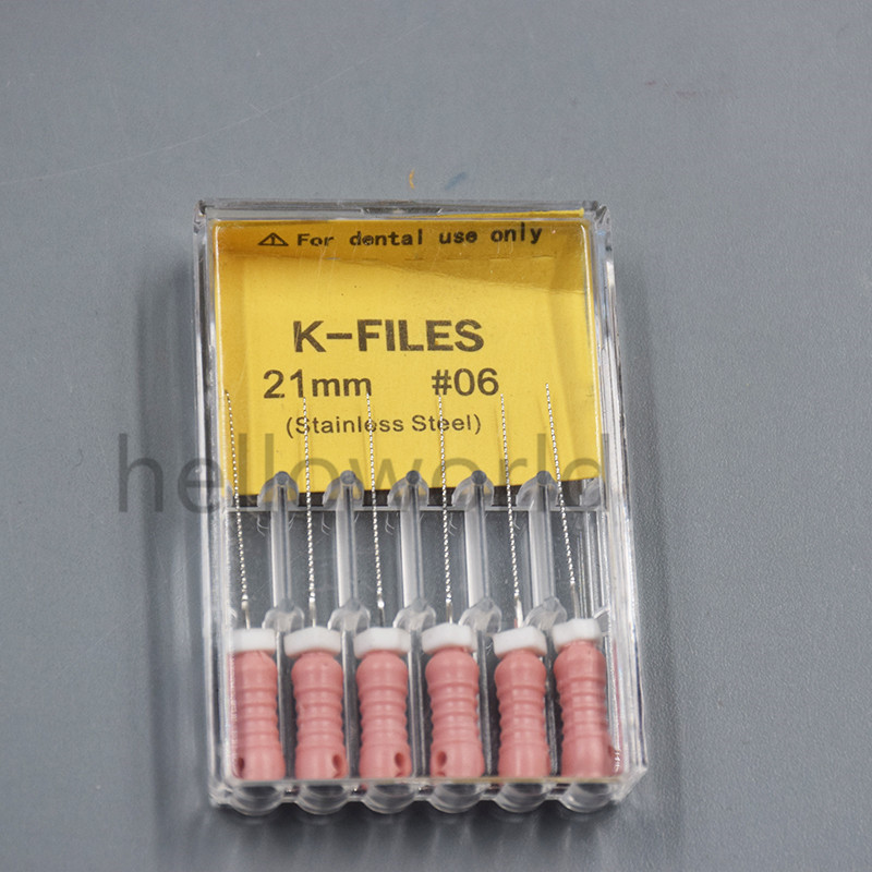 Dental Endo Stainless Steel Root Canal K File Reamers Hand Use 21mm 25mm 31mm