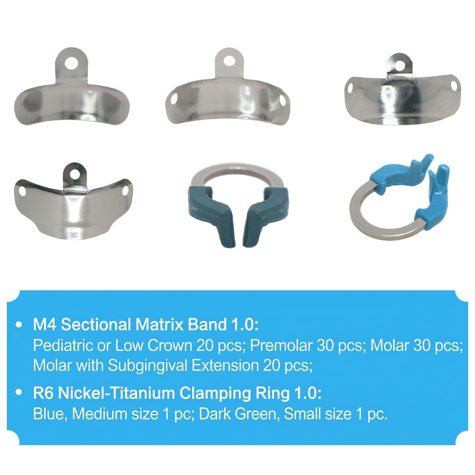 Garrison Palodent V3 Compatible Sectional Matrix Ring & Clamp Set Dental
