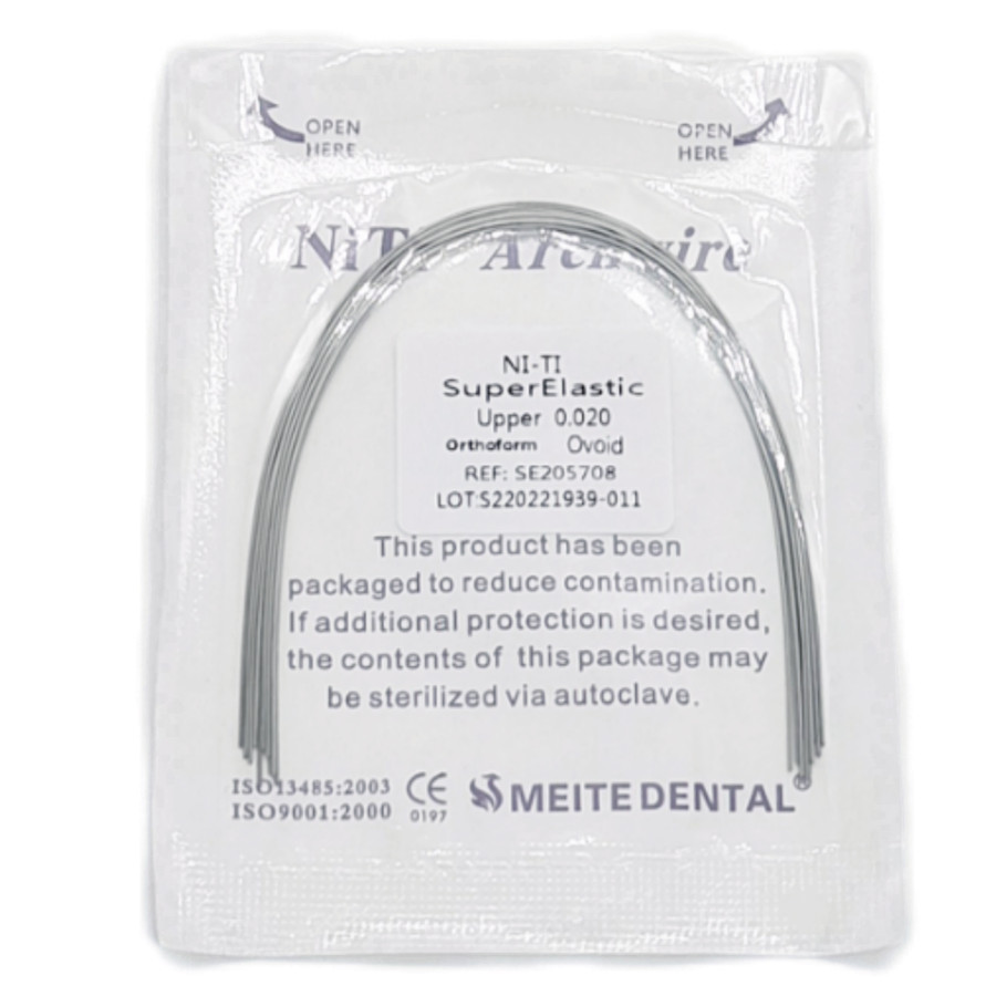 30Packs Dental Super Elastic NITI Arch Wires Orthodontic Round Wire Ovoid arcs