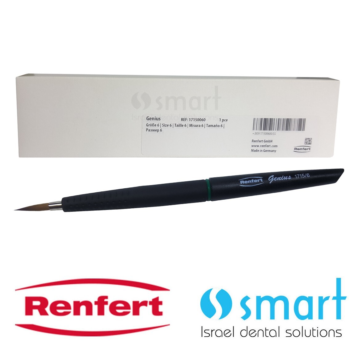 Dental lab Natural hair bristle ceramic brush Building Renfert Genius №6