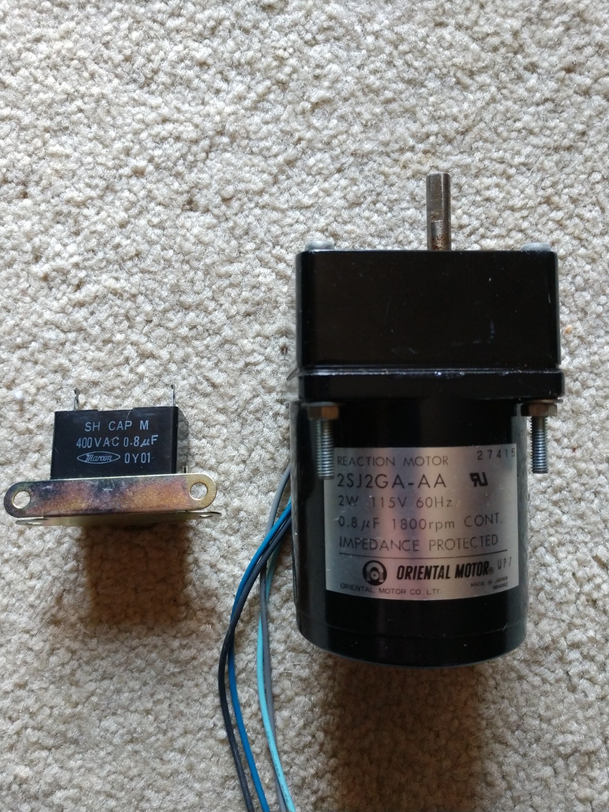 ORIENTAL 2SJ2GA-AA REACTION MOTOR with 2GA6KA GEAR HEAD