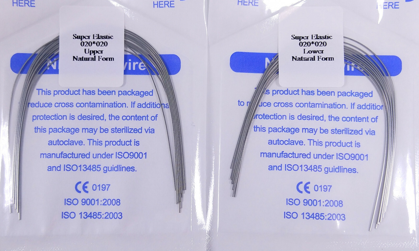 200Pcs Dental Orthodontic Arch Wire Rectangular Super Elastic Niti Natural Ovoid