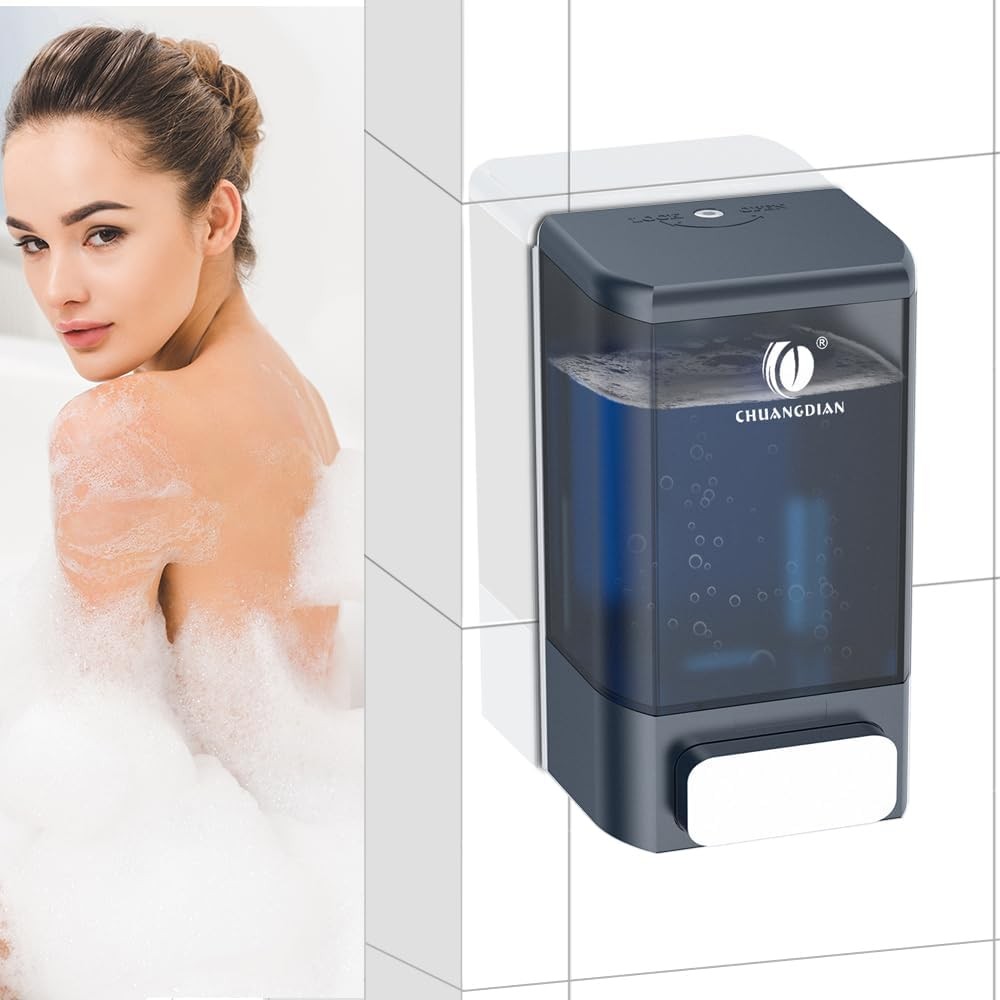 Chuangdian Manual Liquid Soap Dispenser 34 Fl.Oz Dark Grey