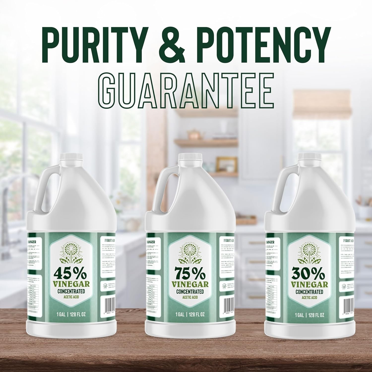 Premium 75% Vinegar – Lab Strength – Concentrated 75% Acetic Acid – White