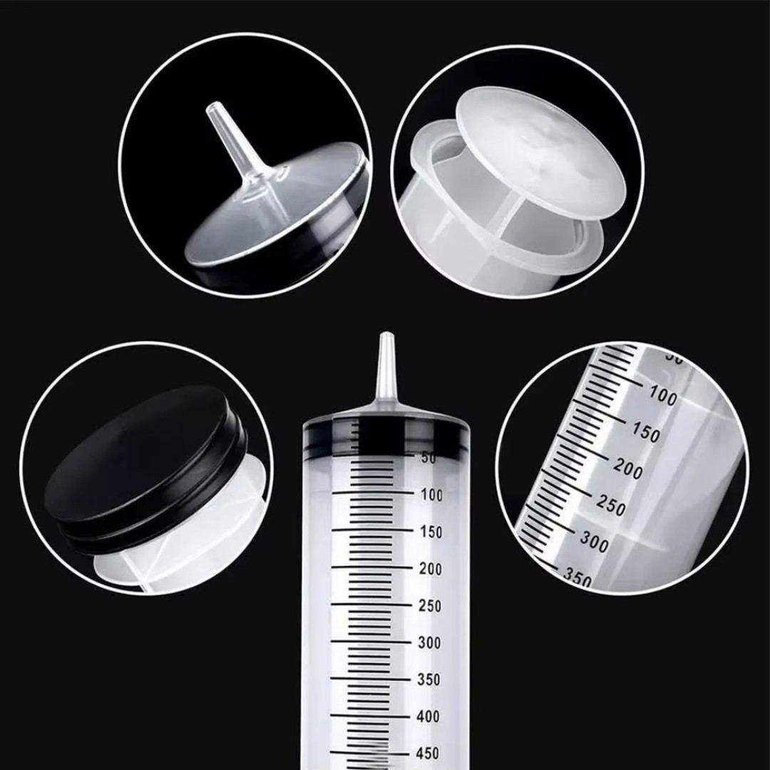 100ml/550ml Large Capacity Syringe Reusable Pump Measuring With 1m Tube Feeding