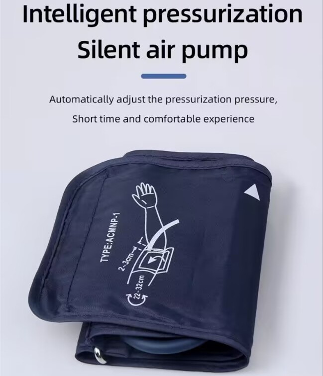 Digital Upper Arm BP Monitor with Heart Rate – Automatic, Easy-to-Read Display