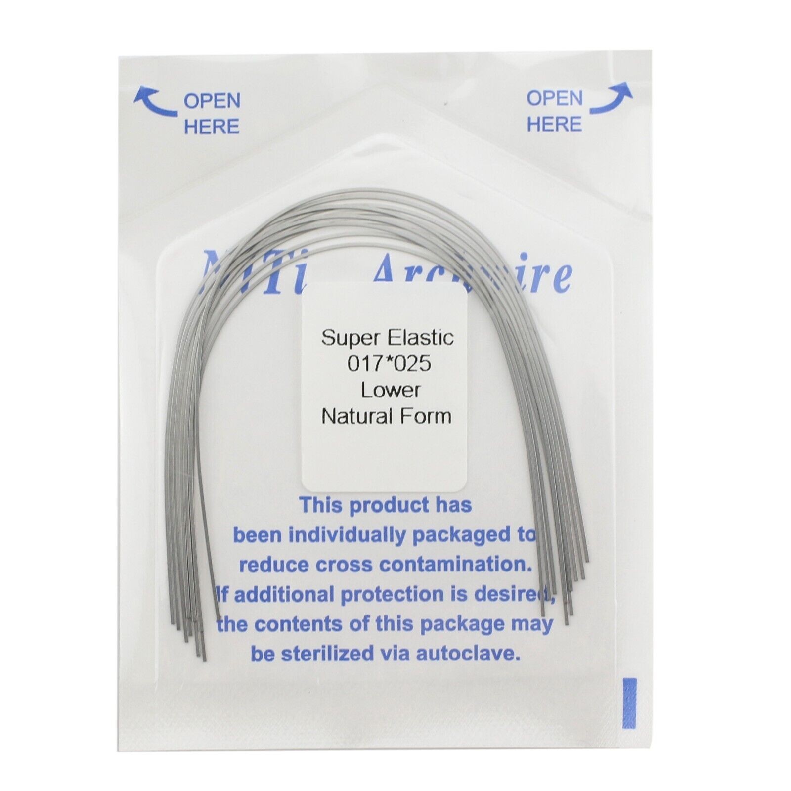 10Packs Dental NITI Ovoid/Natural/Square Form Rectangular Arch Wires Upper/Lower