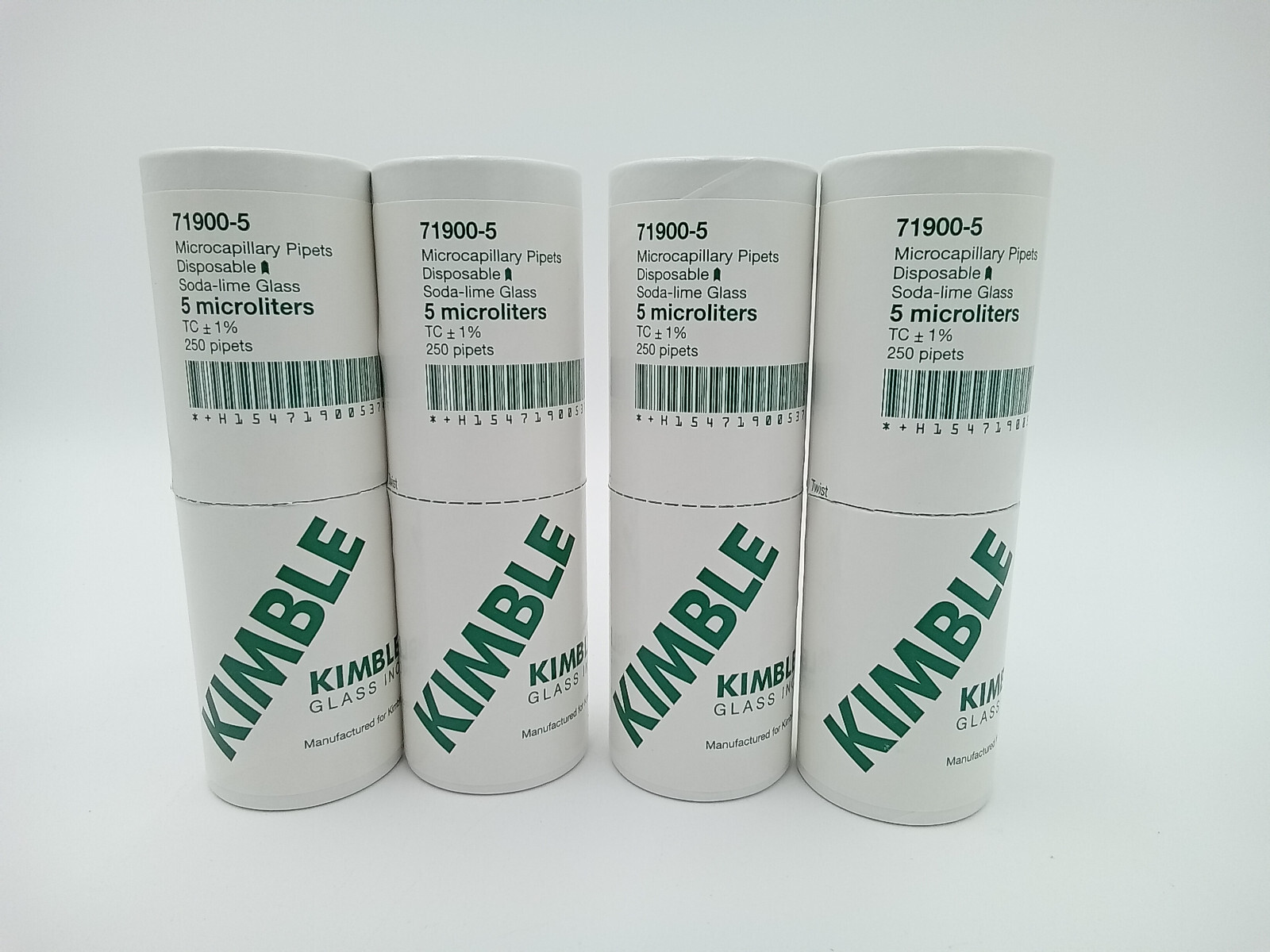Kimble Micro Capillary Pipets 71900-5 Glass Disposable 5 microLiters 1000 Count