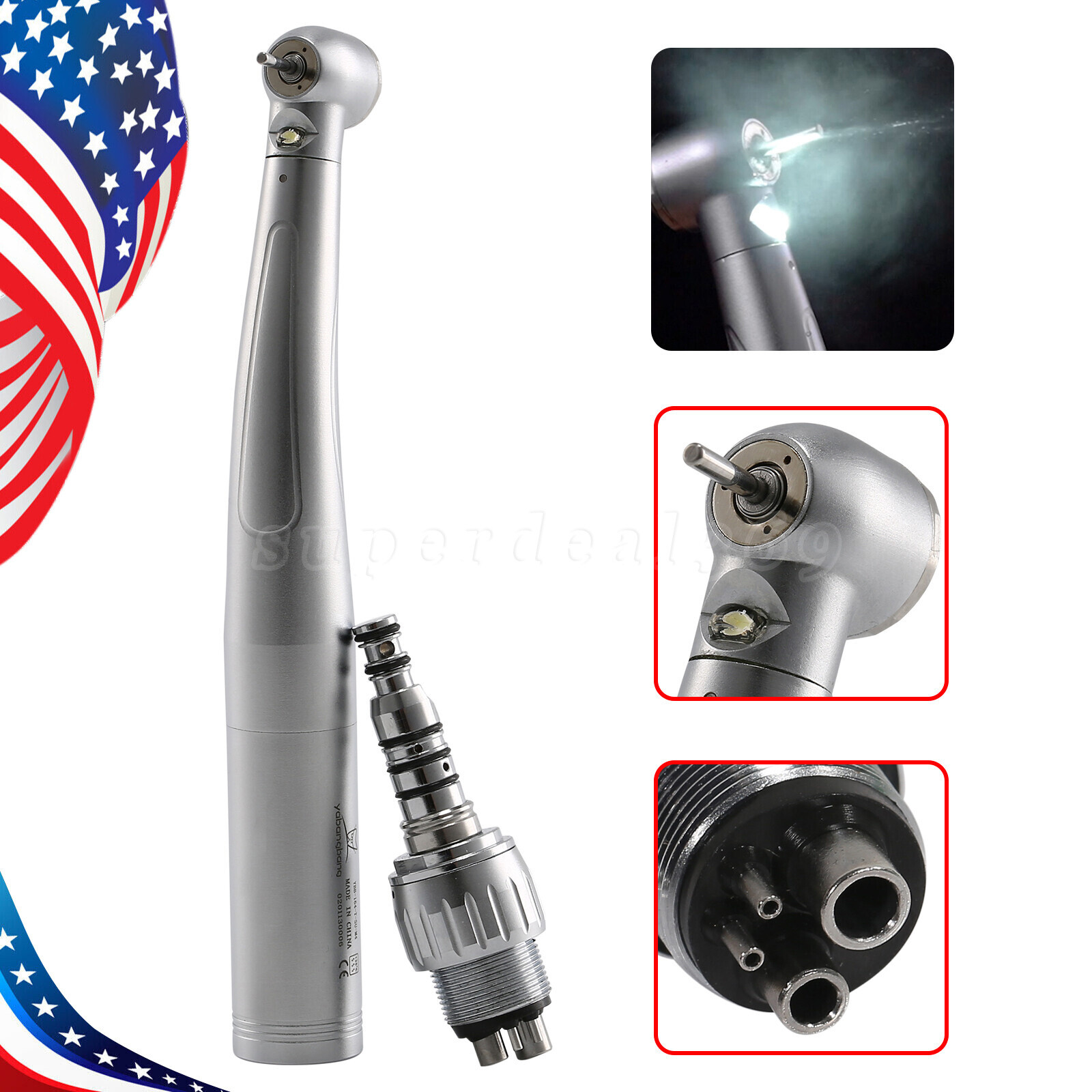 Dental LED E-generator Handpiece Large Torque / 4Hole Coupler For Kavo YDKKM ty