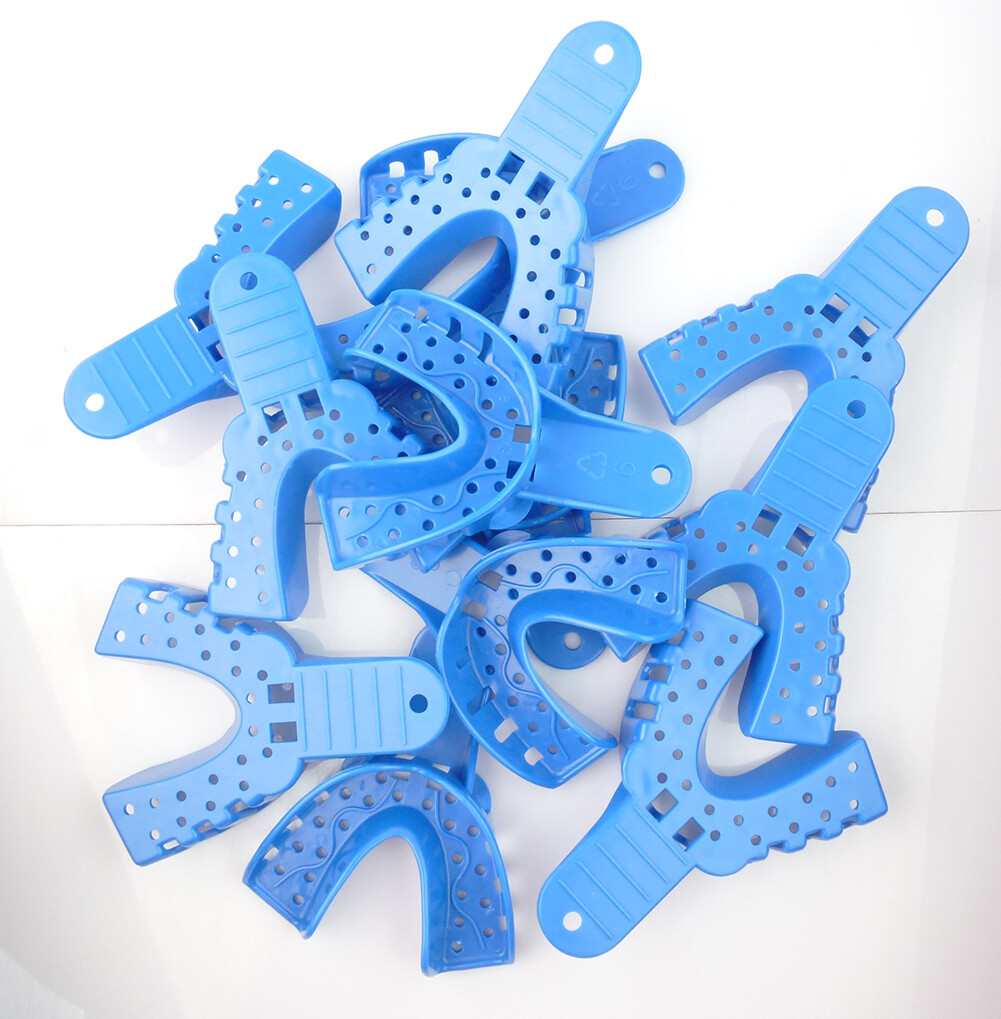 12pcs/bag Easyinsmile Dental Impression Tray Perforated Plastic Imprssion Tray