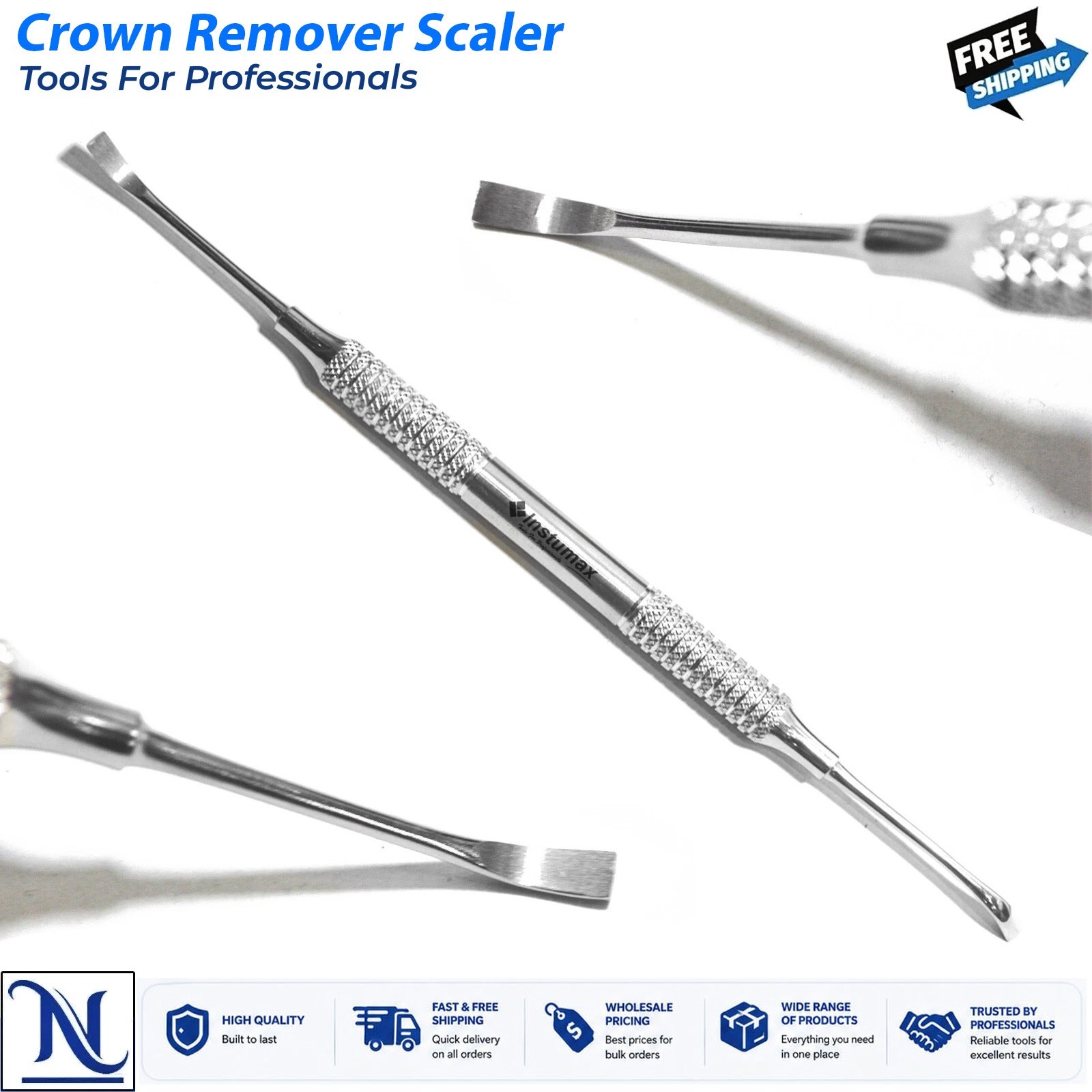 Dental Crown Remover Instrument Bridge Removal Scaler Spreader Dental Tool Kit