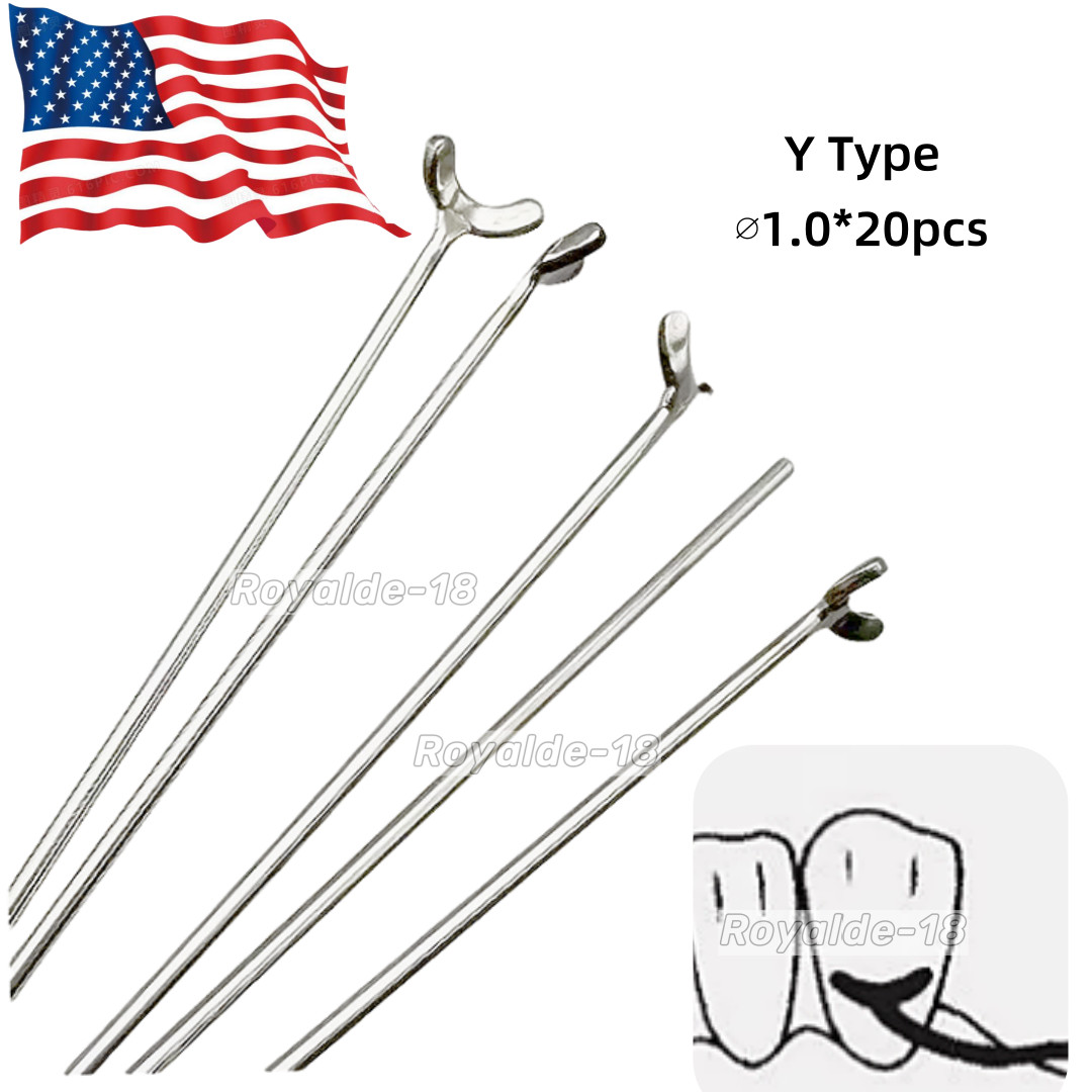 20Pcs 1.0mm Dental Ball Retainer J Clasp Oblique Clasps Bars Y-Type Scheu USA