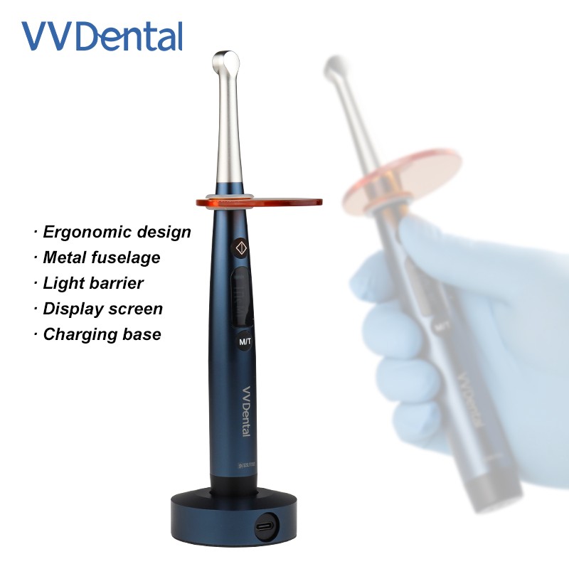 1 Second Dental Cordless Wireless LED Resin Cure Curing Light Lamp Tool 3100mw