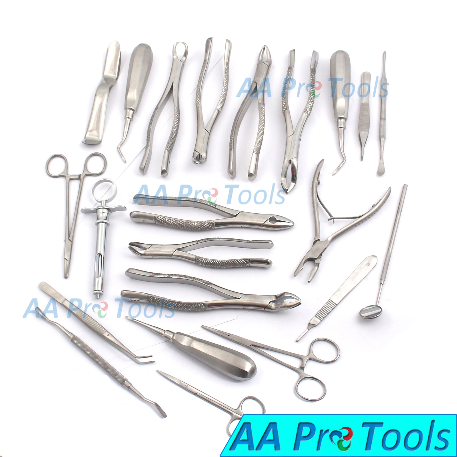 Dental Oral Surgery Kit of 24 Pcs Surgical Extraction Instruments