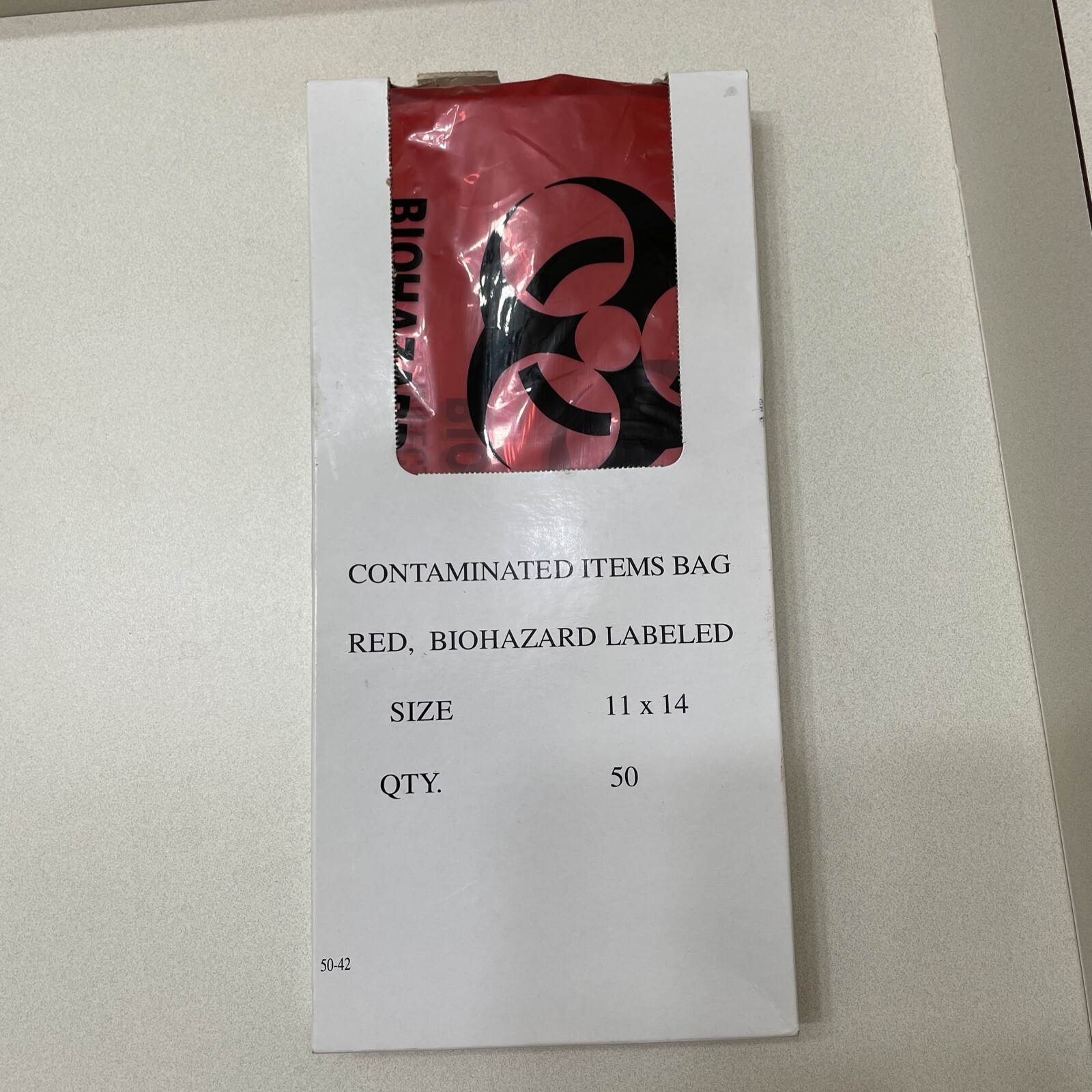 45 Gallon Red Infectious Biohazard Waste Bag 11″ x 14″
